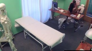 Doctors thick dick stretches hot Portuguese pussy lips